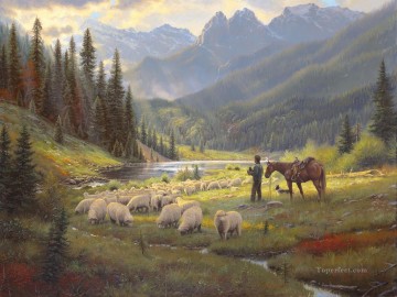羊飼い Painting - He Leadeth Me キースリー羊